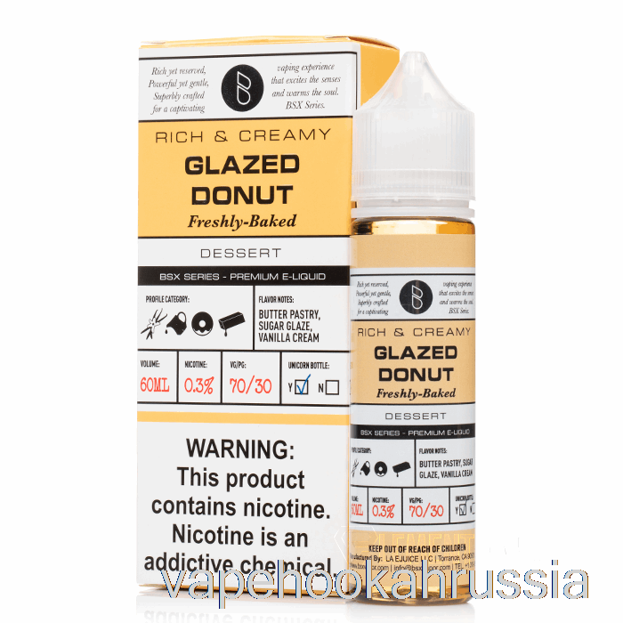 Vape Russia глазированный пончик - серия Bsx - 60мл 3мг